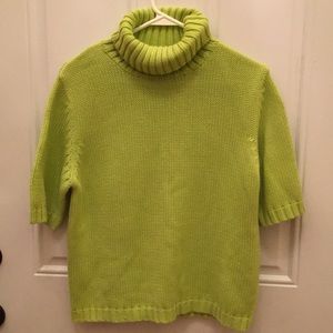 Short sleeve turtleneck sweater